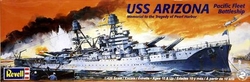 REVELL -  1/426 - USS ARIZONA -  MEMORIAL TO THE TRAGEDY OF PEARL HARBOR 850302