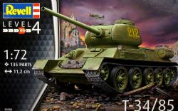REVELL -  1/72 - TANK T-34/85 (SKILL LEVEL 4) 03302