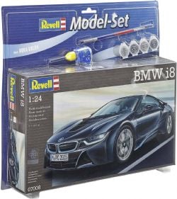 REVELL -  CAR MODEL ASSEMBLY KIT - BMW I8 CAR 1:24 (LEVEL 4) -  REVELL