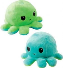 REVERSIBLE PLUSHIES -  GREEN AND LIGHT BLUE -  PIEUVRE