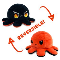REVERSIBLE PLUSHIES -  ORANGE AND BLACK WITH FIRE EYES -  PIEUVRE