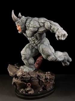 RHINO -  RHINO PAINTED STATUE - LIMITED EDITION OF 1000 COPIES - USED