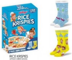 RICE KRISPIES -  2 PAIRS OF THEMED CREW SOCKS