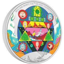 RICK AND MORTY -  RICK AND MORTY INTERGALACTIC ADVENTURES -  2022 NEW ZEALAND MINT COINS