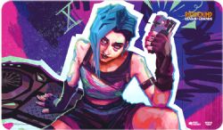 RIFTBOUND LEAGUE OF LEGENDS -  ORIGINS - STITCHED PLAYMAT - JINX (24