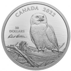 ROBERT BATEMAN -  SNOWY OWL ON DRIFTWOOD -  2022 CANADIAN COINS