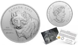 ROBERT BATEMAN -  WOLF SKETCH -  2021 CANADIAN COINS