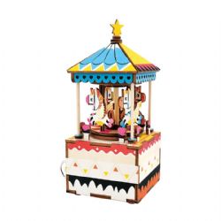 ROBOTIME -  MERRY-GO-AROUND - DIY WOODEN MUSIC BOX