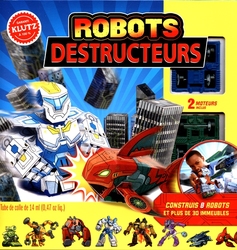 ROBOTS DESTRUCTEURS -  CONSTRUIS 8 ROBOTS ET PLUS DE 30 IMMEUBLES (FRENCH V.) -  KLUTZ