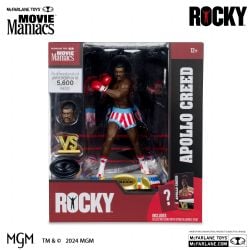 ROCKY -  APOLLO CREED FIGURE - PLATINUM EDITION - MOVIE MANIACS -  MCFARLANE TOYS