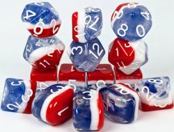 ROLE 4 INITIATIVE -  15 DICE RPG SET, STARS & STRIPES