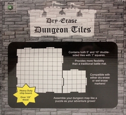 ROLE 4 INITIATIVE -  PLAYING SURFACE, DRY-ERASE DUNGEON TILES REVERSIBLE : 5 TILES 10