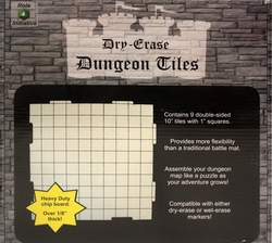ROLE 4 INITIATIVE -  PLAYING SURFACE, DRY-ERASE DUNGEON TILES REVERSIBLE : 9 TILES 10