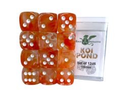 ROLE 4 INITIATIVE -  SET OF 12 SIX SIDED DICE (18MM) - DIFFUSION KOI POND