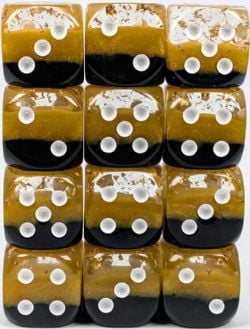 ROLE 4 INITIATIVE -  SET OF 12D6 PIPS DICE: DWARVEN STOUT 18MM