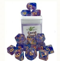 ROLE 4 INITIATIVE -  SET OF 15 DICE: CORAL REEF