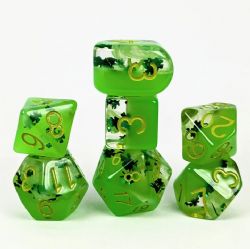 ROLE 4 INITIATIVE -  SET OF 7 DICE - LIT LEPRECHAUN