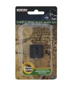 ROLEPLAYING MINIATURES -  1 INCH BLACK BASES - 15 PACK -  DEEP CUTS PATHFINDER