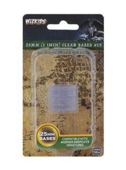 ROLEPLAYING MINIATURES -  1 INCH CLEAR BASES - 15 PACK -  DEEP CUTS PATHFINDER