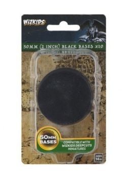 ROLEPLAYING MINIATURES -  2 INCH BLACK BASES - 10 PACK -  PATHFINDER DEEP CUTS