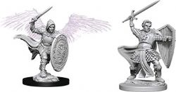 ROLEPLAYING MINIATURES -  AASIMAR MALE PALADIN (2) -  DUNGEONS & DRAGONS D&D NOLZUR'S MARVELOUS MI