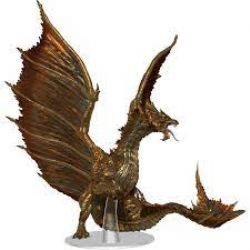 ROLEPLAYING MINIATURES -  ADULT BRASS DRAGON -  ICONS OF THE REALMS