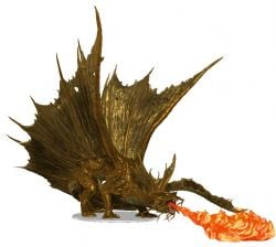 ROLEPLAYING MINIATURES -  ADULT GOLD DRAGON -  DUNGEONS & DRAGONS ICONS OF THE REALMS