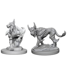 ROLEPLAYING MINIATURES -  BLINK DOGS FIGURES (2) -  DUNGEONS & DRAGONS D&D NOLZUR'S MARVELOUS MI