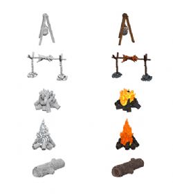 ROLEPLAYING MINIATURES -  CAMPFIRE AND SITTING LOG -  PATHFINDER DEEP CUTS