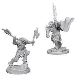 ROLEPLAYING MINIATURES -  DRAGONBORN FEMALE FIGHTER (2) -  DUNGEONS & DRAGONS D&D NOLZUR'S MARVELOUS MI