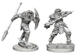 ROLEPLAYING MINIATURES -  DRAGONBORN MALE FIGHTER WITH SPEAR (2) -  D&D NOLZUR'S MARVELOUS MINIATURES DUNGEONS & DRAGONS 5