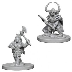 ROLEPLAYING MINIATURES -  DWARF FEMALE BARBARIAN (2) -  D&D NOLZUR'S MARVELOUS MINIATURES DUNGEONS & DRAGONS 5