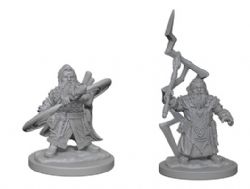 ROLEPLAYING MINIATURES -  DWARF MALE SORCERER (2) -  DEEP CUTS PATHFINDER