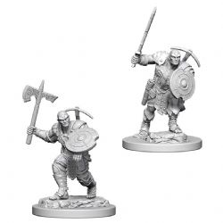 ROLEPLAYING MINIATURES -  EARTH GENASI MALE FIGHTER (2) -  D&D NOLZUR'S MARVELOUS MINIATURES DUNGEONS & DRAGONS 5