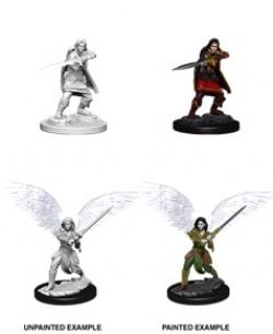 ROLEPLAYING MINIATURES -  FEMALE AASIMAR FIGHTER (2) -  DUNGEONS & DRAGONS D&D NOLZUR'S MARVELOUS MI