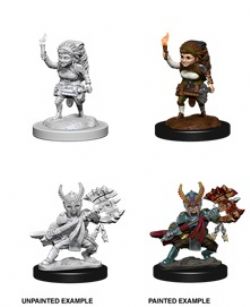 ROLEPLAYING MINIATURES -  FEMALE HALFLING FIGHTER (2) -  PATHFINDER DEEP CUTS