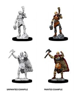 ROLEPLAYING MINIATURES -  FEMALE HUMAN BARBARIAN -  DUNGEONS & DRAGONS D&D NOLZUR'S MARVELOUS UN