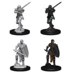ROLEPLAYING MINIATURES -  FEMALE HUMAN FIGHTER (2) -  DUNGEONS & DRAGONS D&D NOLZUR'S MARVELOUS MI