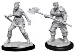 ROLEPLAYING MINIATURES -  FEMALE ORC BARBARIAN -  D&D NOLZUR'S MARVELOUS UNPAINTED MINIATURES