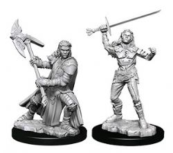 ROLEPLAYING MINIATURES -  HALF-ORC FIGHTER FIGURES -  D&D NOLZUR'S MARVELOUS MINIATURES DUNGEONS & DRAGONS 5