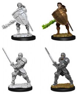 ROLEPLAYING MINIATURES -  HUMAN FIGHTER FIGURES (2) -  D&D NOLZUR'S MARVELOUS MINIATURES DUNGEONS & DRAGONS 5