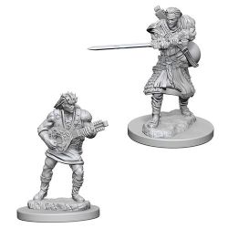 ROLEPLAYING MINIATURES -  HUMAN MALE BARD (2) -  D&D NOLZUR'S MARVELOUS MINIATURES DUNGEONS & DRAGONS 5