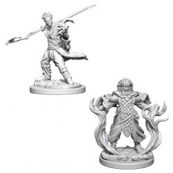 ROLEPLAYING MINIATURES -  HUMAN MALE DRUID FIGURES (2) -  D&D NOLZUR'S MARVELLOUS MINIATURES DUNGEONS & DRAGONS 5
