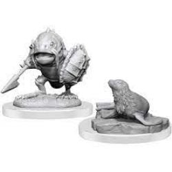 ROLEPLAYING MINIATURES -  LOCATHAH & SEAL -  DUNGEONS & DRAGONS D&D NOLZUR'S MARVELOUS MI