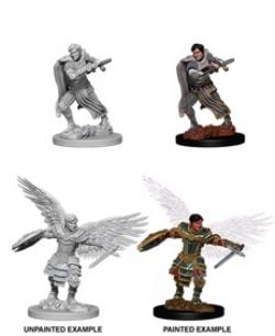ROLEPLAYING MINIATURES -  MALE AASIMAR FIGHTER (2) -  DUNGEONS & DRAGONS D&D NOLZUR'S MARVELOUS MI