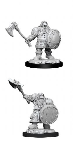 ROLEPLAYING MINIATURES -  MALE DWARF FIGHTER -  DUNGEONS & DRAGONS D&D NOLZUR'S MARVELOUS UN