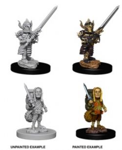 ROLEPLAYING MINIATURES -  MALE HALFLING FIGHTER (2) -  DEEP CUTS PATHFINDER