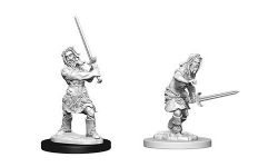 ROLEPLAYING MINIATURES -  MALE HUMAN BARBARIAN (2) -  DEEP CUTS PATHFINDER