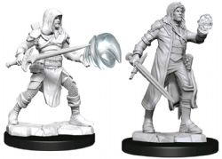 ROLEPLAYING MINIATURES -  MALE MULTICLASS FIGHTER + WIZARD -  D&D NOLZUR'S MARVELOUS UNPAINTED MINIATURES