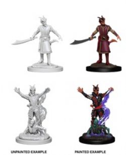 ROLEPLAYING MINIATURES -  MALE TIEFLING WARLOCK (2) -  D&D NOLZUR'S MARVELOUS MINIATURES DUNGEONS & DRAGONS 5